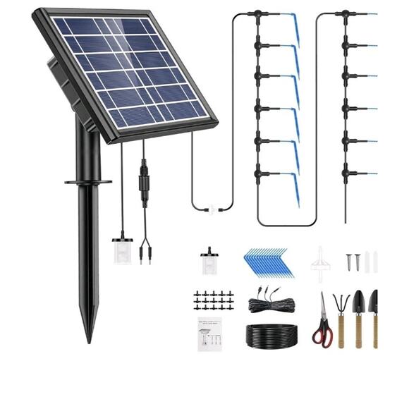 Solar Drip Irrigation System Outdoor, Skycow 3W Solar & USB Power Drip... - Picture 8 of 9
